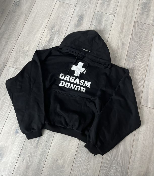 худи orgasm donor чорний худі архив vetements erd