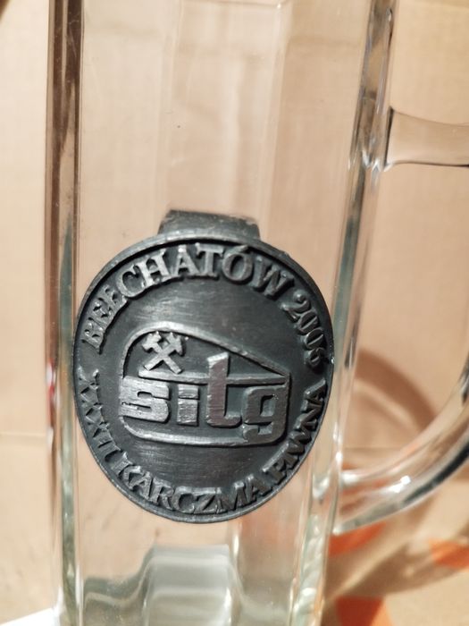 Kufel szkło i metal