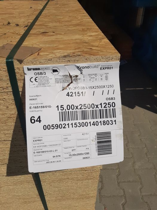 Płyta OSB super cena mega 15 mm pióro+wpust frezowana 250x625