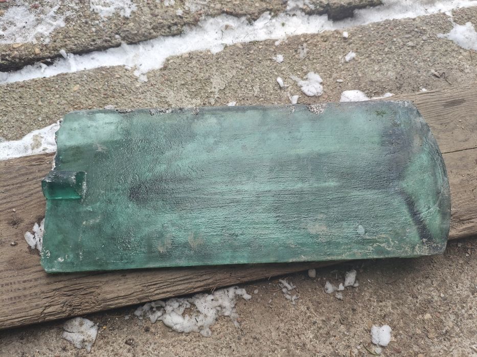 Dachówka szklana zabytkowa