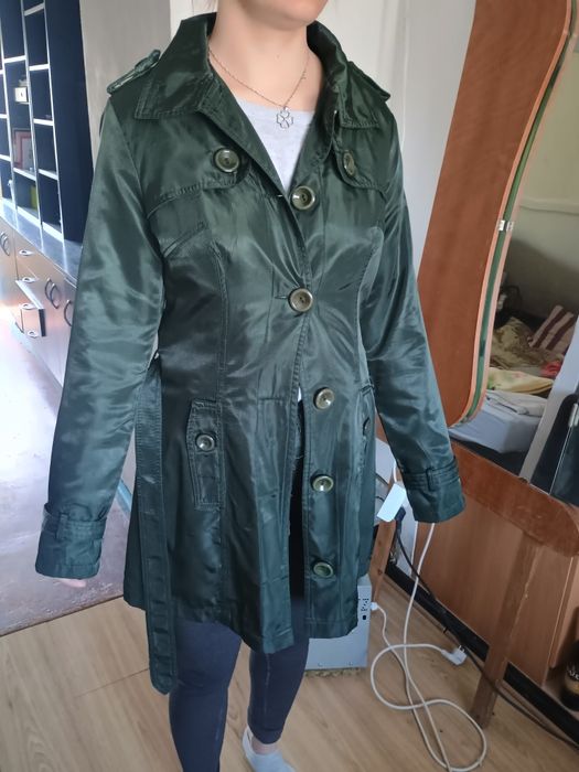 Płaszcz damski, zielony