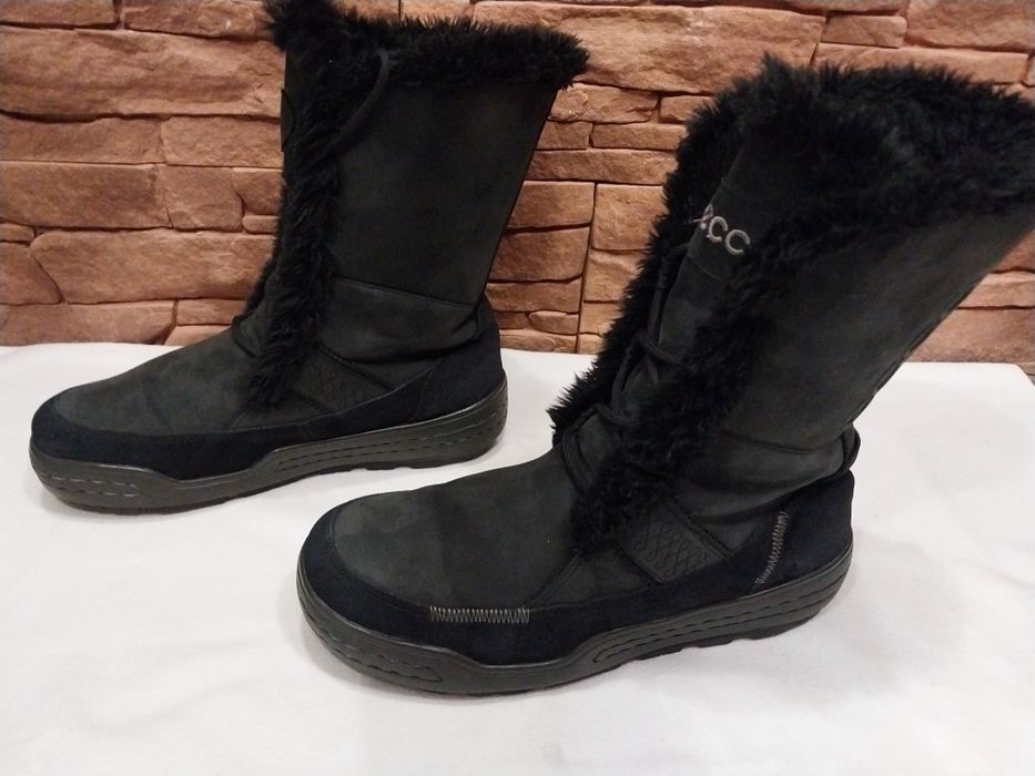 Ботинки ECCO кожа, мех