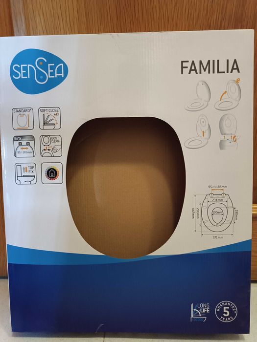 Tampo sanita SenSea com fecho suave silencioso e assento extra criança
