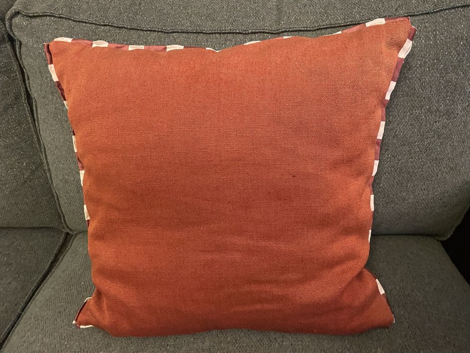 2 Almofadas linho e seda bordeaux