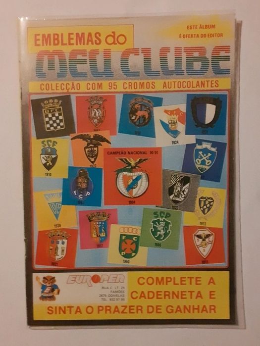 Caderneta Completa Emblemas do Meu Clube - Europer