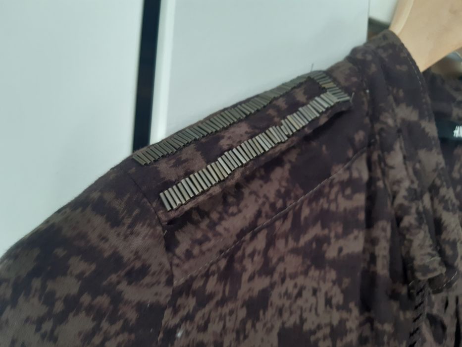 Tunika koszula sukienka zielono czarna