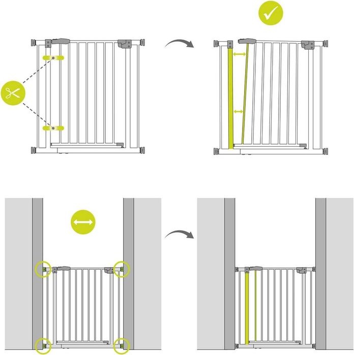 Hauck Stop N Safe 2 Bramka zabezpieczająca 96-101 cm SZARA