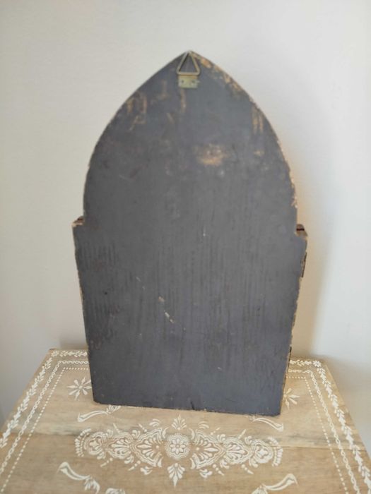 Oratório/Tríptico Religioso em madeira