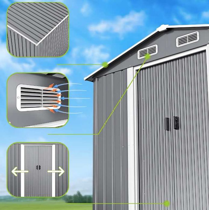 Domek na narzędzia domek narzędziowy 277x299x192 DUŻY schowek szopa