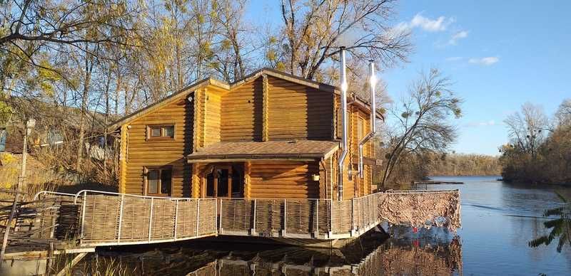 120 Дом сруб парная баня мангал рыбалка  центр Киева  Труханов остров