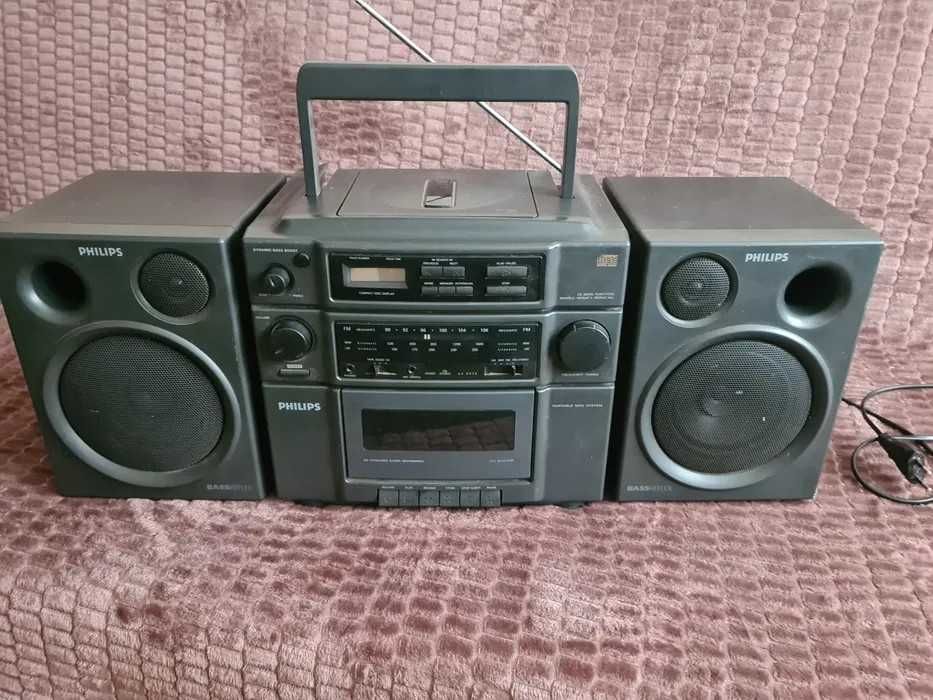 Aparelhagem Philips AZ9020 CD Stereo c/ Caixa e Manual (Anos 90)