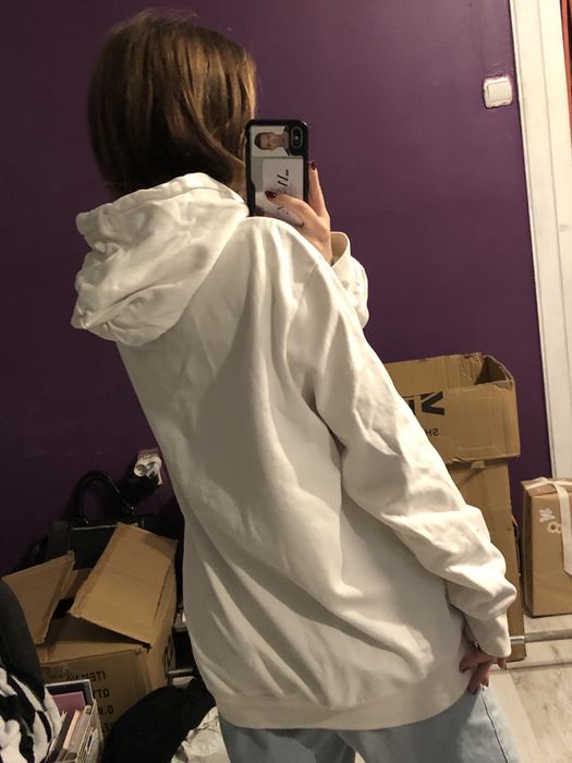 Biała bluza z kapturem Calm | H&M