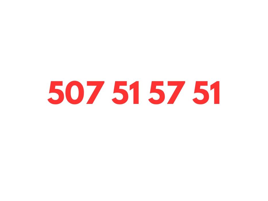 507_51_57_51 Starter ORANGE Karta SIM UNIKATOWY Złoty Prosty Łatwy Numer