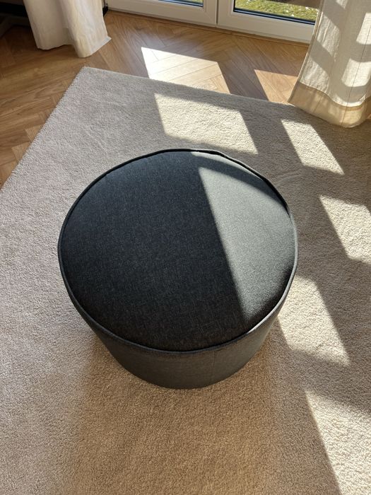 Pufa IKEA GRUNDSJO  ciemnoszary