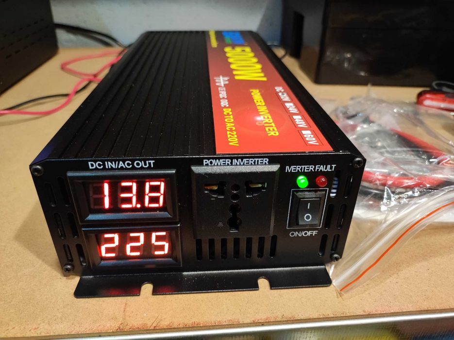 PRZETWORNICA 12V 5000W czysty sinus WYSYŁKA.24H