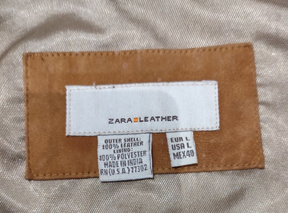 Casaco Vintage em Pele Genuína ZARA (Clássico Leather Jacket)