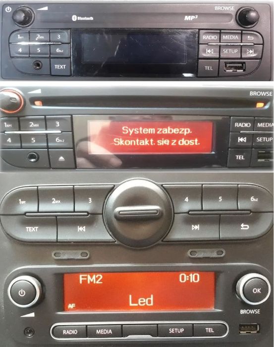 Radio Trafic III Master III Vivaro Movano Twingo III odblokowanie