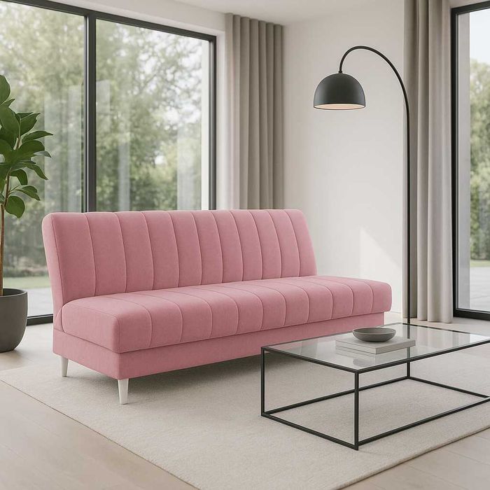 Nowoczesna sofa wersalka rozkładana do mieszkania na sprężynach