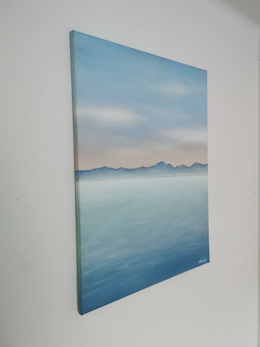 Obraz ręcznie malowany morze płótno akryl 60x80cm