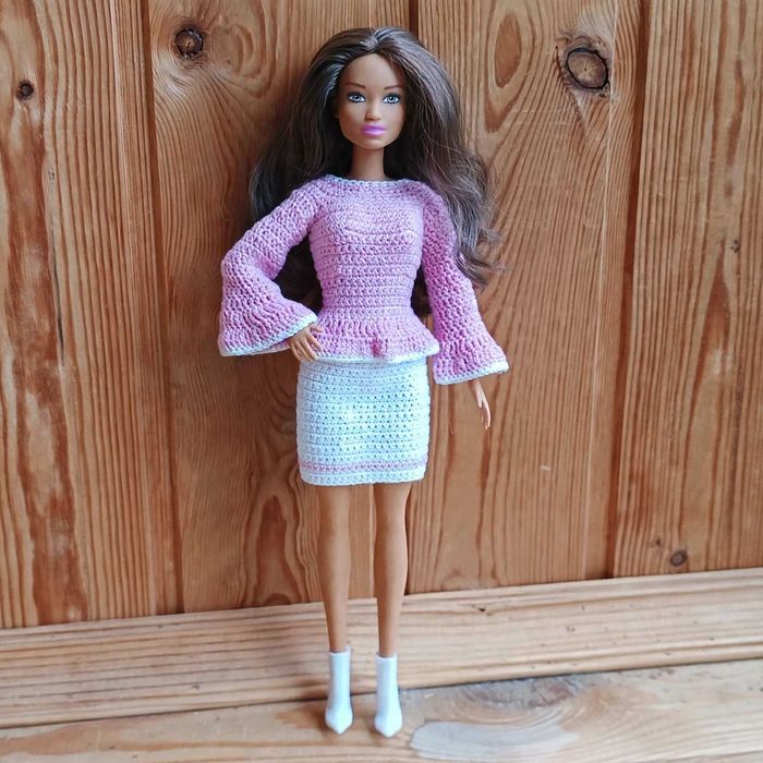 Ubranka dla standardowych lalek Barbie - Sukienka 2 w 1