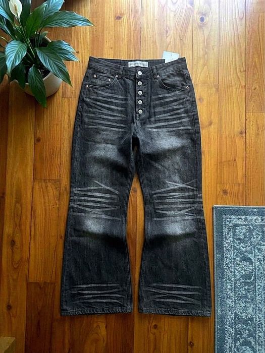 Джинси flared jeans з гудзиками дрип baggy drip archive opium
