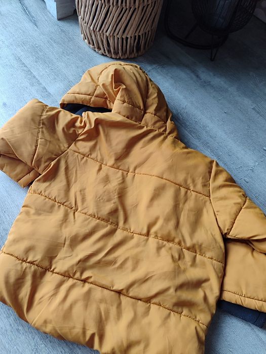 Musztardowa kurtka zimowa #ciepła