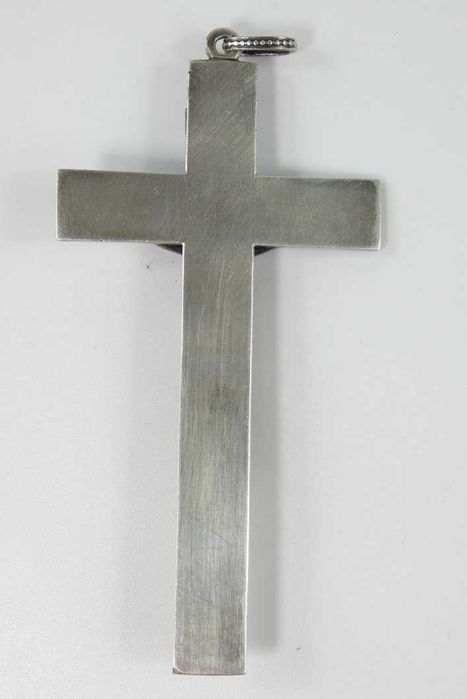UNIKAT SREBRO pektorał KRZYŻ krzyżyk krucyfiks 9,2 cm 31,6 gram JEZUS