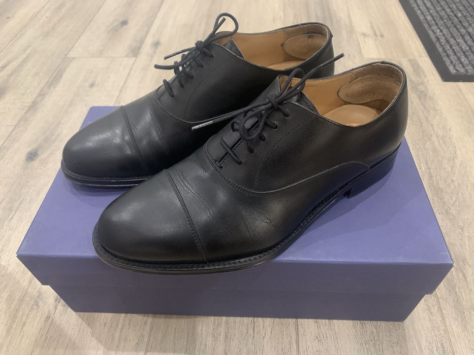 Pantofle Oxford Miler Menswear skóra szerokie