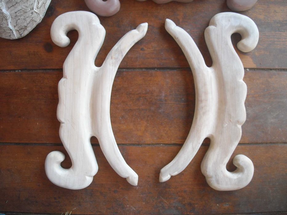Peças madeira antigas / moldura parede asa ornamento decoraçao talha