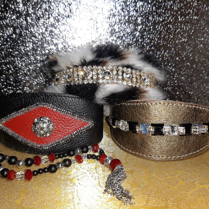 Левретки, для левретки, нашийник для левреток, нашийник зі стразами