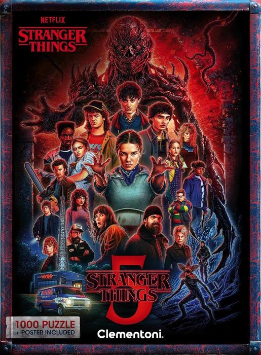 Clementoni Puzzle 1000 Stranger Things 5 пазл дивні дива осд странные