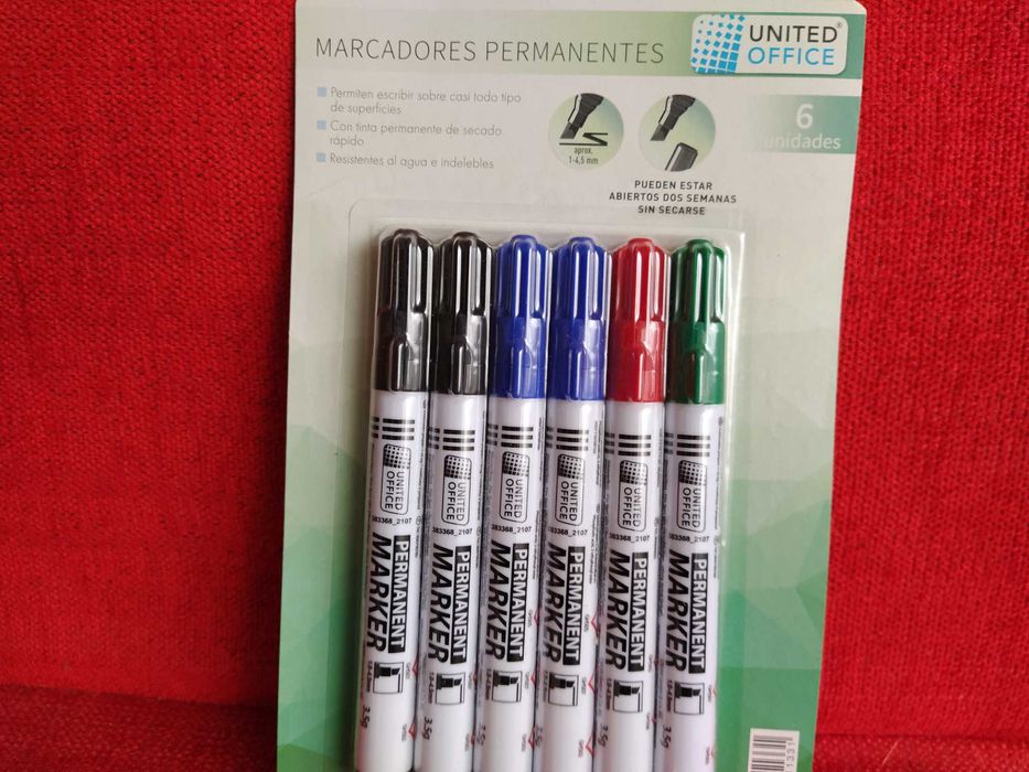 Set of 6 New Permanent Markers for Various Surfaces64752055249537122