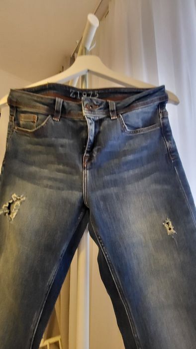 Spodnie premium jeansy skinny fit Zara r. 38 przetarcia rurki