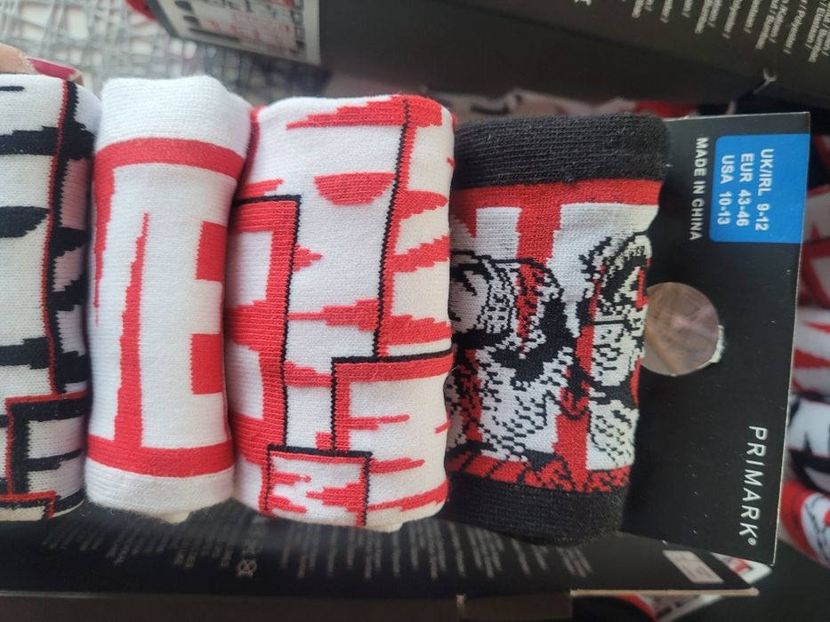 Skarpetki marvel 43-46 wyższe męskie młodzieżowe 5pak 5 par primark UK