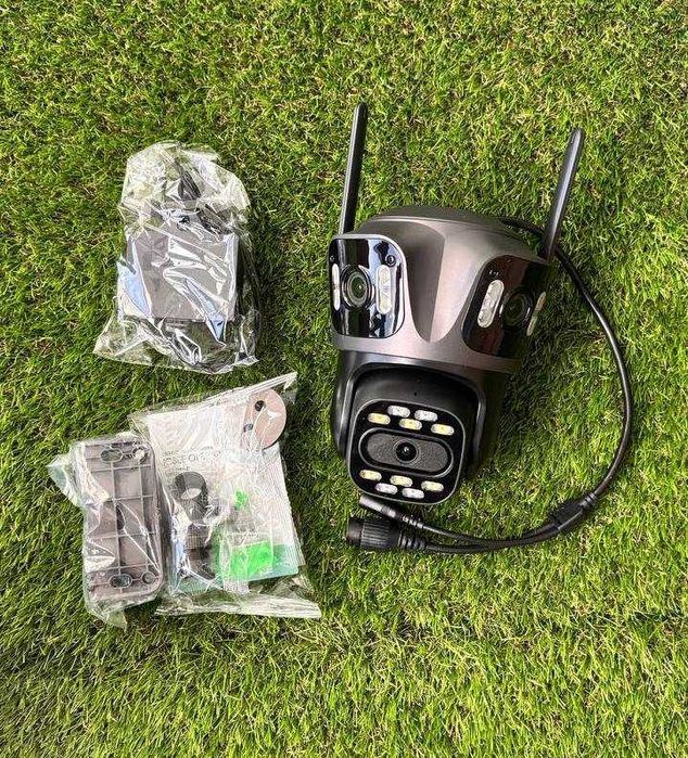 Вулична WiFi IP камера Besder 12Мп 3 об'єктиви iCsee уличная айсі XM85