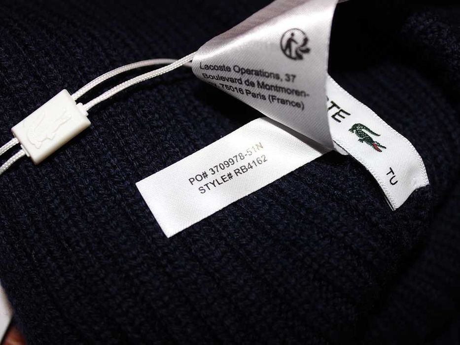 Lacoste Men's Knit Wool Beanie RB0001 00 166 шапка оригінал шерстяна