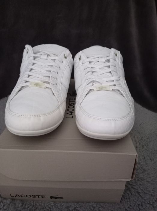 Buty Lacoste Chaymon rozmiar 43 białe złote skóra Nowe super skórzane