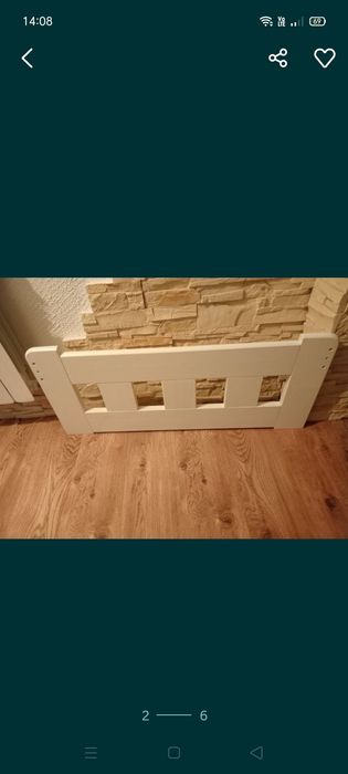 Przesło do łóżka białe