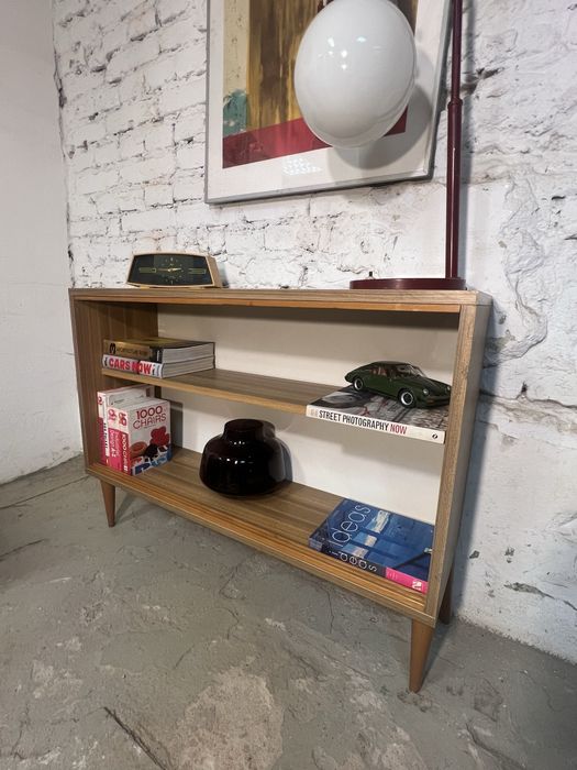 Wąska biblioteczka szafka na winyle prl bintage retro