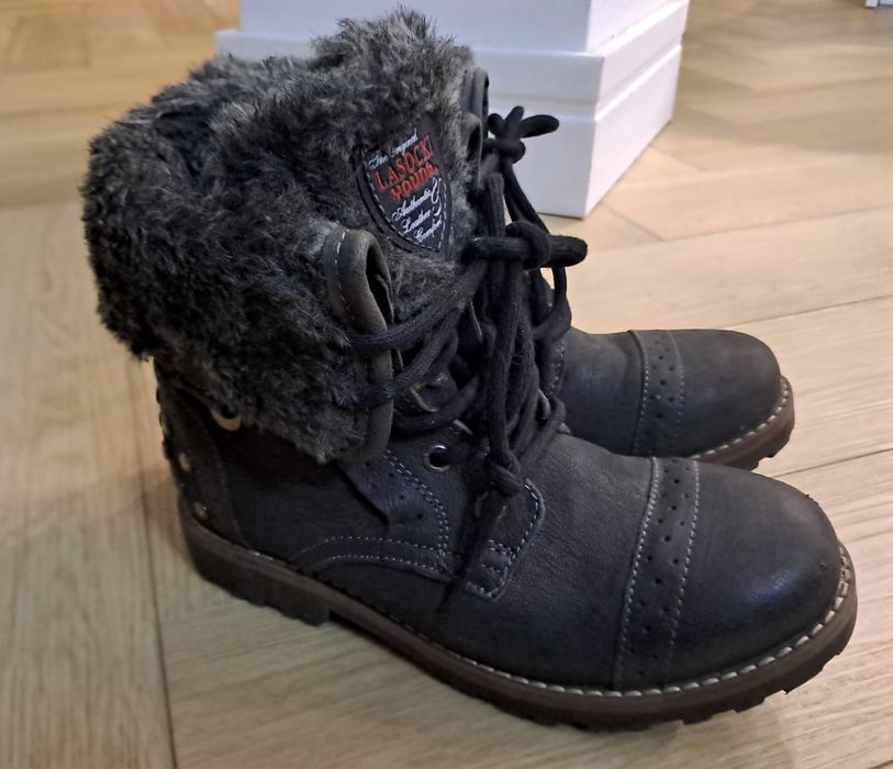 Skórzane zimowe buty LASOCKI YOUNG 33