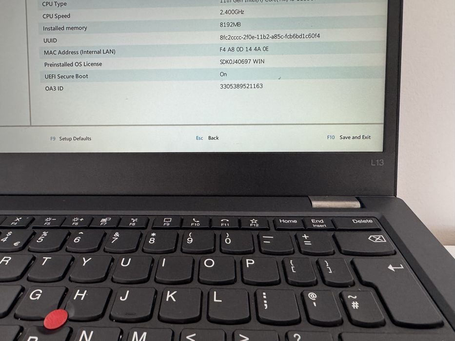 Lenovo ThinkPad L13 Gen 2 – i5-1135G7 / 8 GB RAM / Intel Iris Xe