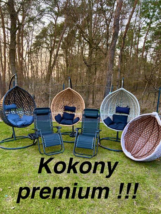 Kokon ogrodowy fotel wiszacy hustawka