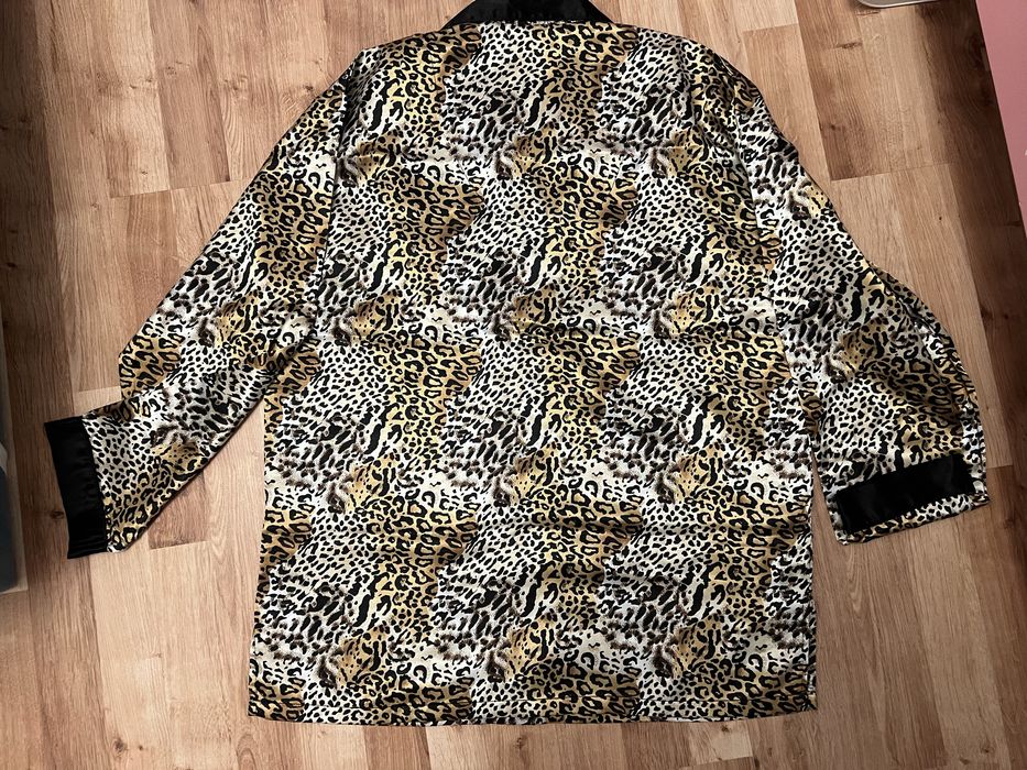 Okazja! Satynowa damska piżama w panterkę 38/40