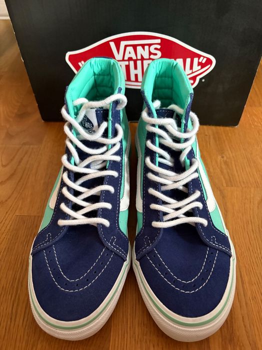 Nowe buty VANS granatowo-miętowe za kostkę