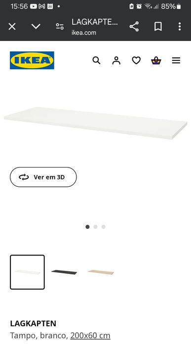 Tampo secretaria branco (ikea)