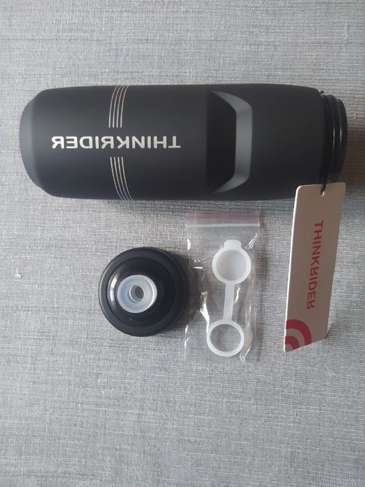 Bidon rowerowy TinkRider 750 ml-czarny i szary mat