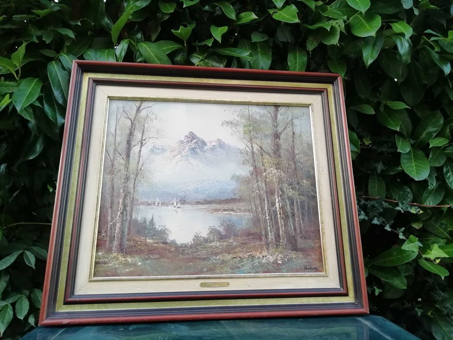 Quadro pintura a óleo usado como novo