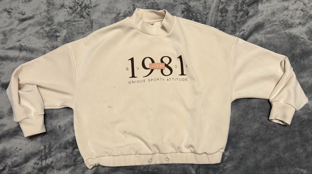 Bluza Guess S – beżowa 1981, oversize,