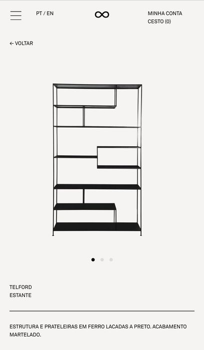 Duas estantes Área - preto