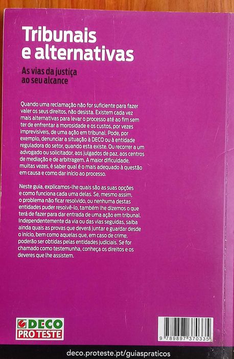 DECO. Tribunais e Alternativas